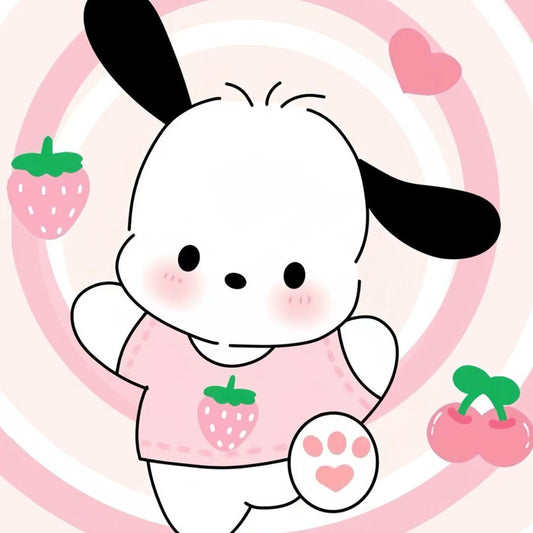 Pochacco is Sanrio's energetic white dog with blue ears who loves soccer and sports. This athletic pup brings active fun since 1989! ⚽🐕