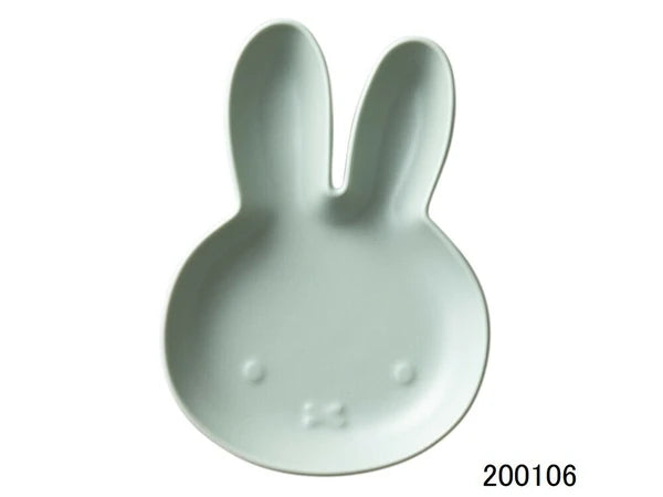 Miffy Small Die-Cut Plate — Ceramic Tableware (Matte Pink / Matte Blue)