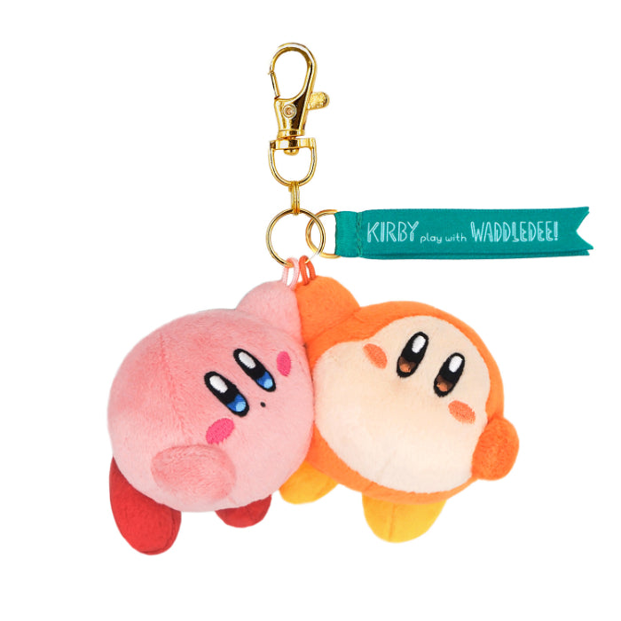 Kirby Plush Mascot Keychain - Kirby : Play with Waddle Dee