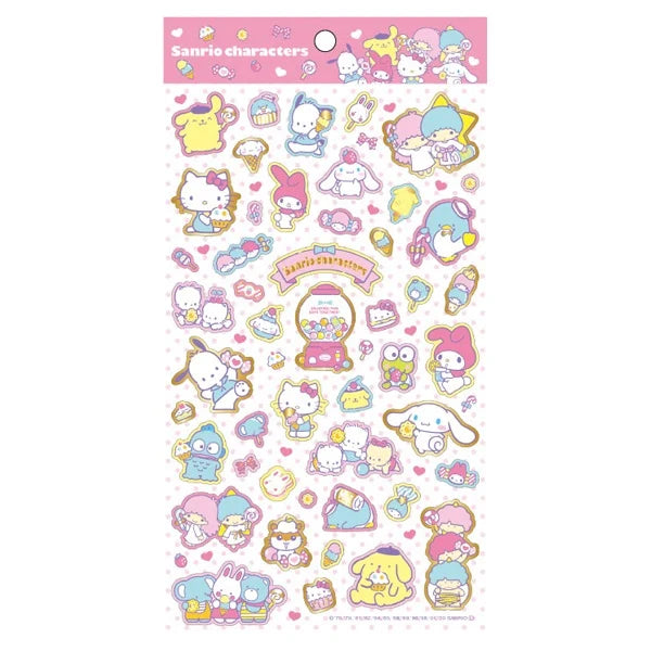 Sanrio Gold Accent Sticker - Sanrio Family : Gashapon