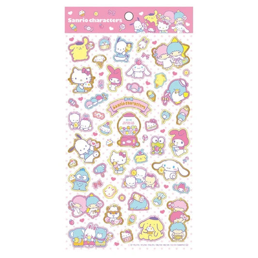 Sanrio Gold Accent Sticker - Sanrio Family : Gashapon