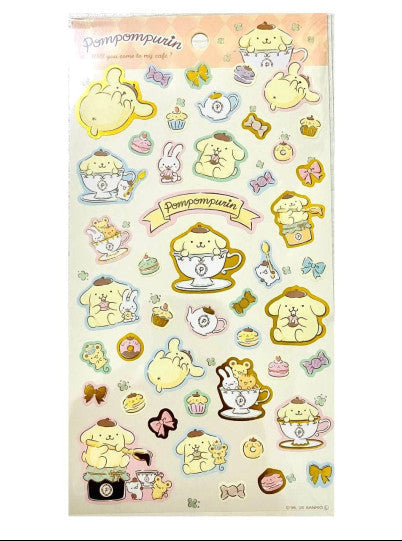 Sanrio Gold Accent Sticker - Pompompurin : 2020 Tea Party