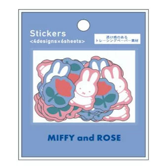Miffy Flake Sticker Rose Blue Miffy 192388 MIFFY and ROSE