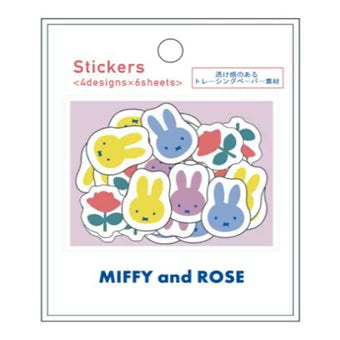 Miffy Flake Sticker Rose White Miffy 192395 MIFFY and ROSE