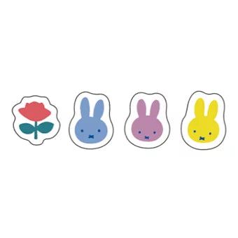 Miffy Flake Sticker Rose White Miffy 192395 MIFFY and ROSE