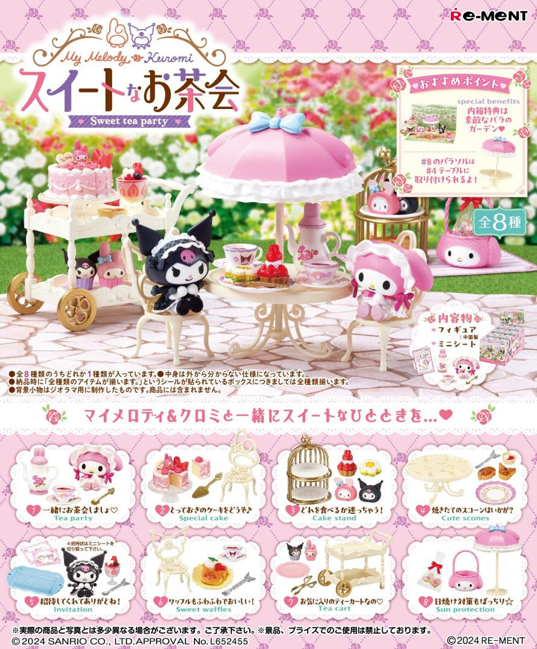 My Melody and Kuromi Sweet Tea Party 8pcs Complete Box