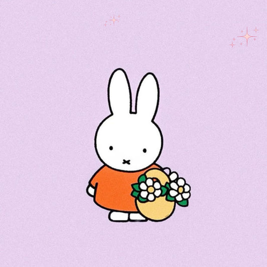 Miffy is the iconic white bunny created by Dick Bruna, known for her minimalist design and timeless kawaii appeal since 1955! 🐰✨