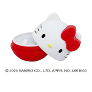 Hello Kitty-shaped container with red bow on a white background