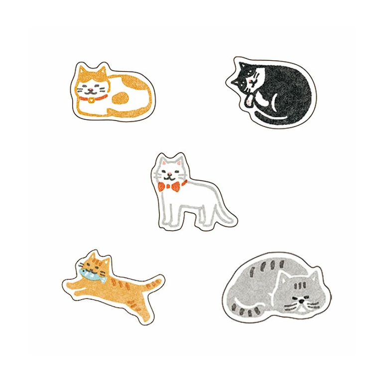 [Made in Japan] Furukawa Shiko Washi Sticker Set - Cat