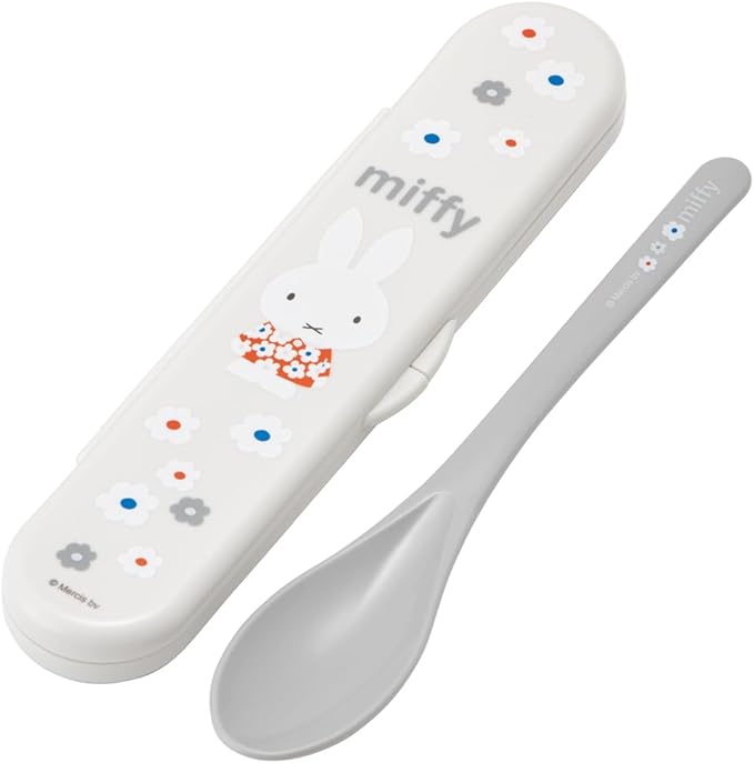 [Made in Japan] CSAB4AG-A Long Spoon with Case, Miffy, Monotone, Spoon