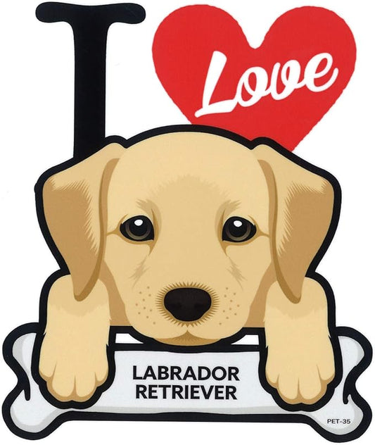 [Made In Japan] I LOVE DOG LABRADOR RETRIEVER Labrador Retriever Vinyl Sticker