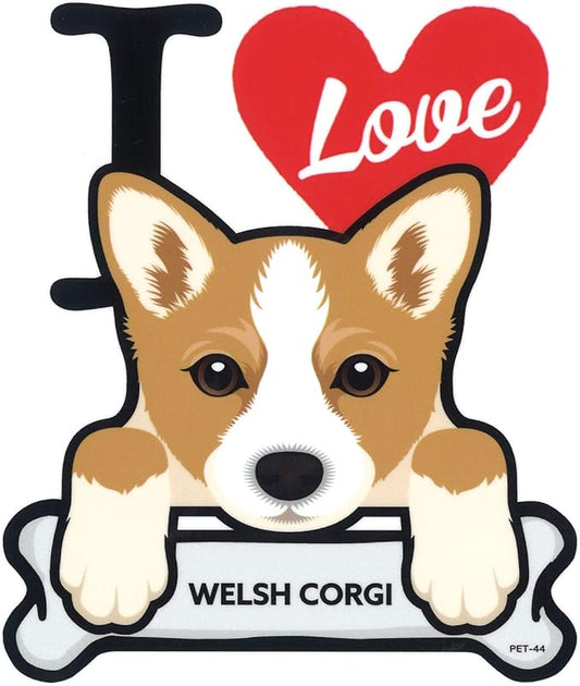 [Made In Japan] I LOVE DOG WELSH CORGI Welsh Corgi Vinyl Sticker