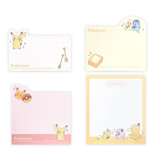 [Made in Japan] Pokemon Die-cut Fusen Sticky Notes - Pikachu & Piplup : Yellow