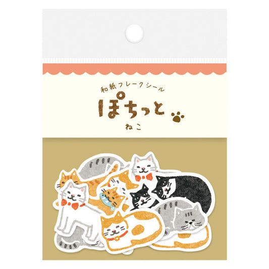 [Made in Japan] Furukawa Shiko Washi Sticker Set - Cat