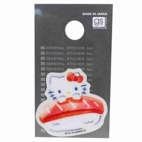 [Made in Japan] Sanrio Vinyl Sticker - Hello Kitty : Sushi Tuna