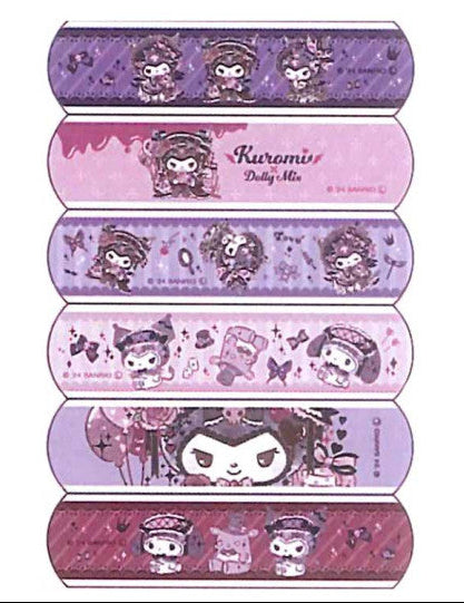 [Made In Japan] Kuromi Dolly Mix Cute Aid Bandages (18pcs)