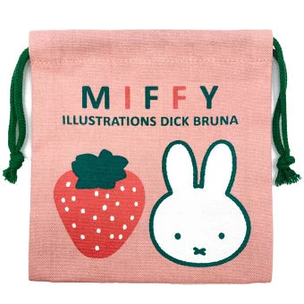 [Made in Japan] Miffy Mini Drawstring Bag 053200 Miffy Dick Bruna Strawberry
