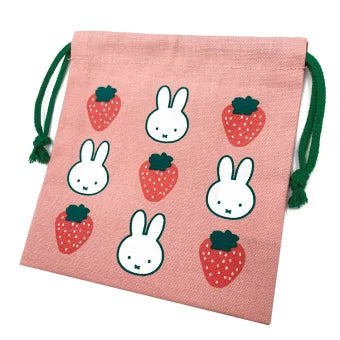[Made in Japan] Miffy Mini Drawstring Bag 053200 Miffy Dick Bruna Strawberry