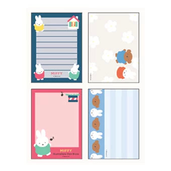 [Made in Japan] Miffy Mini Memo Pad, Gray, 053729, by Dick Bruna