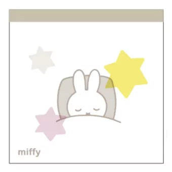 [Made in Japan] Miffy Memo Pad Square "Good Night" 985453 COLOR & SHAPE Miffy Dick Bruna