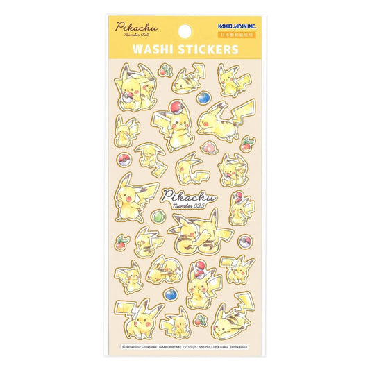 [Made in Japan] Pokemon Center Original Washi Stickers / Pikachu Die-Cut
