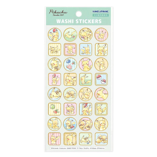 [Made in Japan] Pokemon Center Original Washi Stickers / Pikachu Frame