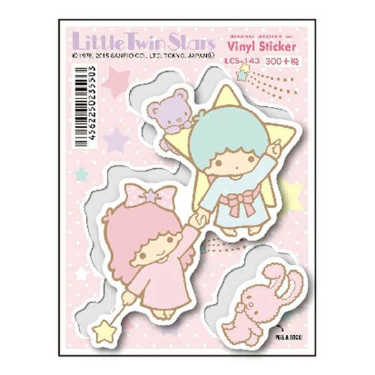 [Made in Japan] Sanrio Vinyl Sticker - Little Twin Stars : Hand in hand