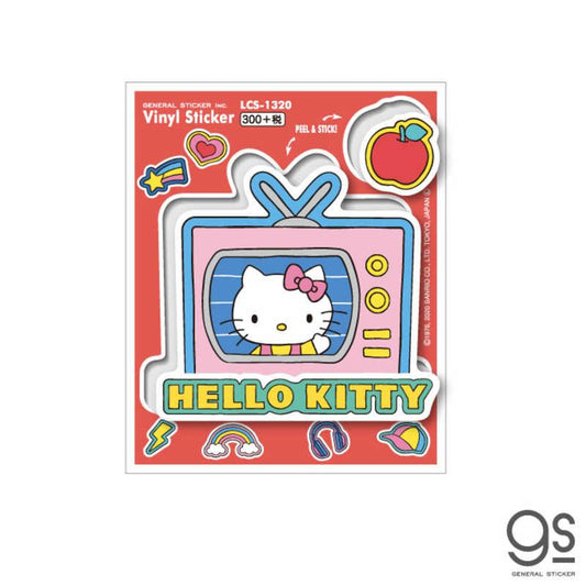 [Made in Japan] Sanrio Vinyl Sticker - Hello Kitty : Retro TV